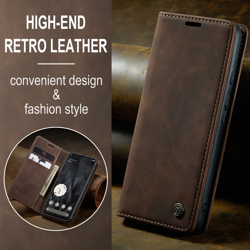 Custodia Per Telefono In Pelle Di Lusso Per Google Pixel 6 7 7A 8 Pro Custodia Magnetica Flip Wallet Cover Antiurto Per Google Pixel Fold Coque