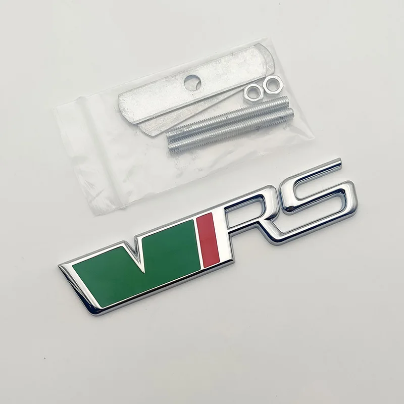 3d RS Logo VRS Emblem Nameplate Car Front Grille Trunk Badge RS VRS Accessories