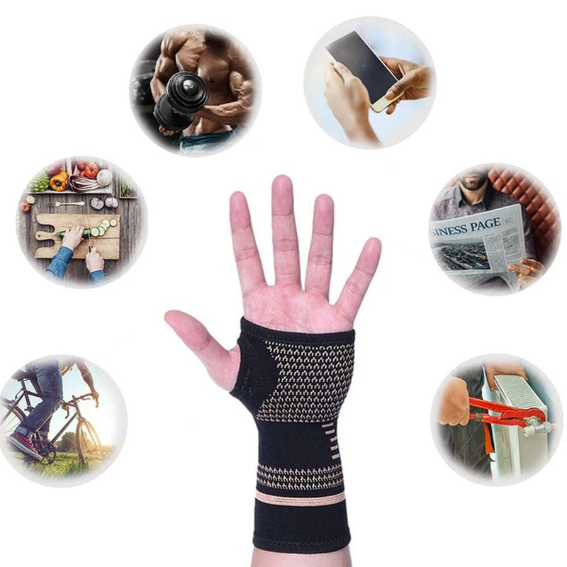 Wrist Straps 1pc Lifting Professional Sports Compression Wrist Guard Arthritis Brace Sleeve