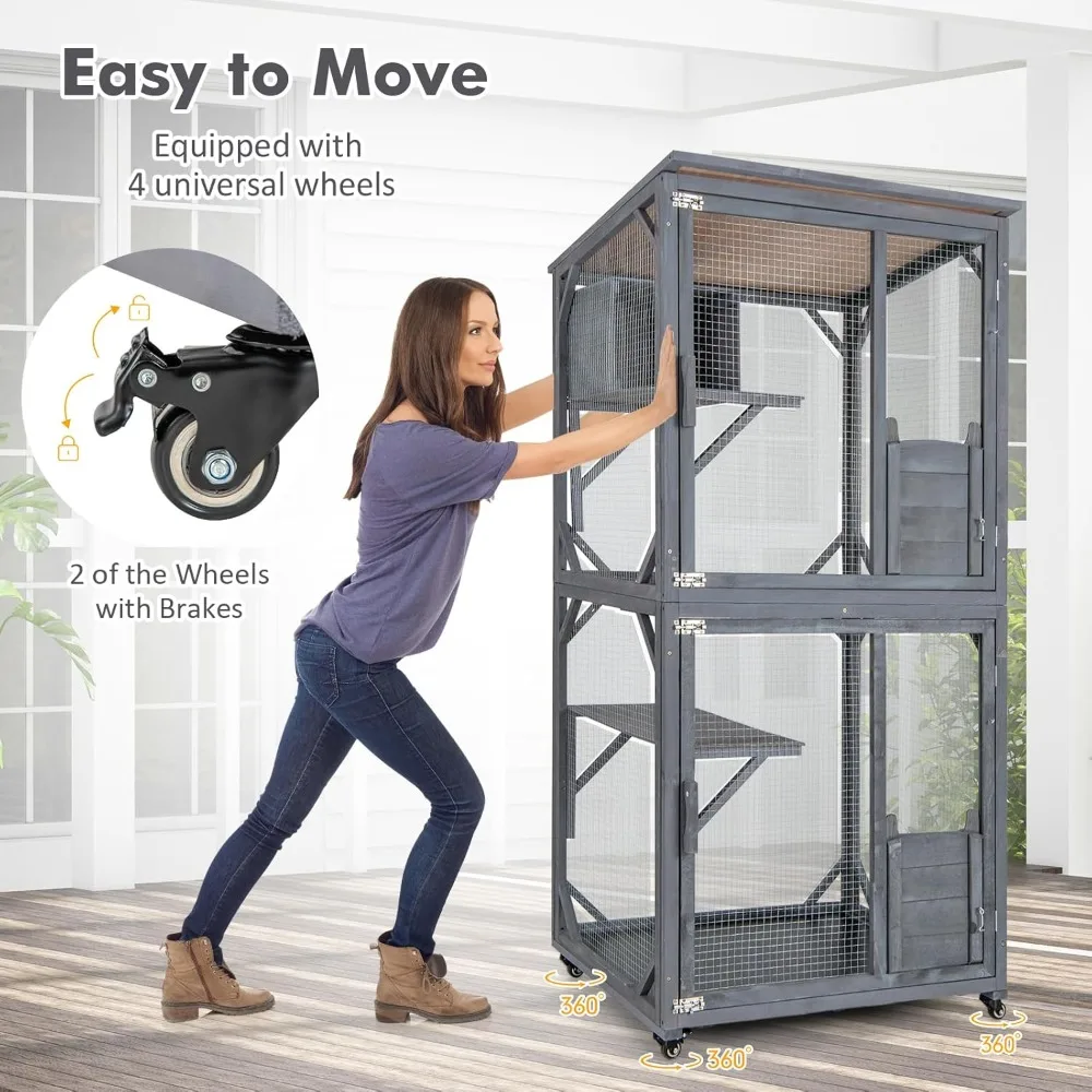 Catio Outdoor Cat Enclosure on Wheels image 6