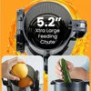 Xtra Large 5.2" Hands-Free Cold Press Masticating Slow Juicer with High-Yield Power Nutrient-Rich Juice Extractor XL Feeding 2