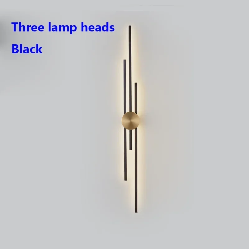 thumbnail image 1 of Lámpara de pared larga moderna LED para sala de estar, comedor, loft, aplique de pared, decoración, dormitorio, luz de noche, accesorio de escalera, 1 of 5