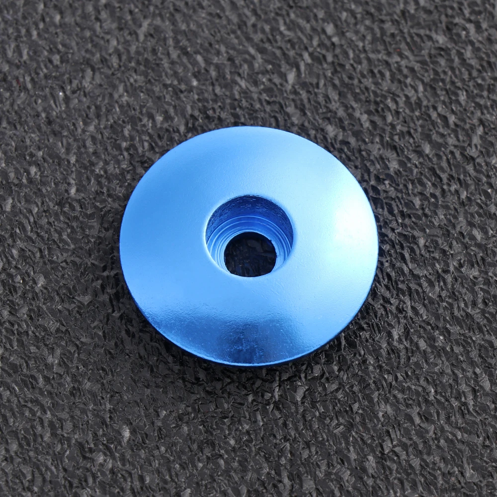 Bicycle Headset Bike Stem Cap Bicycle Head Cap 28.6mm Aluminum Alloy Bicycle Headset Cap Dustproof Top Cap Cycling MTB Bike Headset Stem Cover Outdoor Mountain Bike Parts