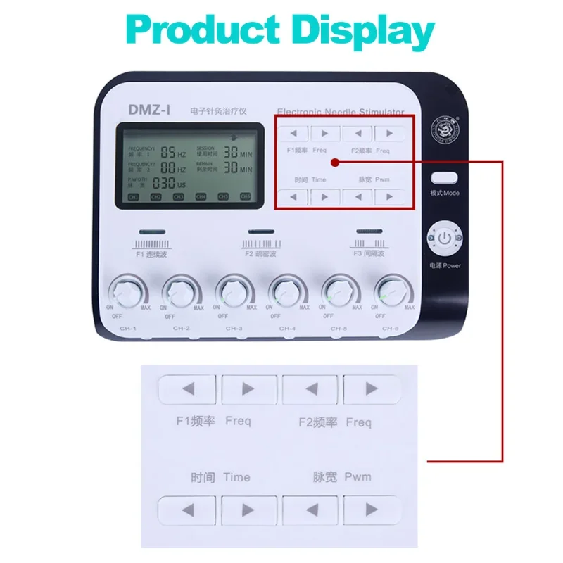 DMZ-I TENS Equipment Massager Needle Electric Muscle Stimulator 6 Output Channel Electroacupuncture Acupuncture Physiotherapy