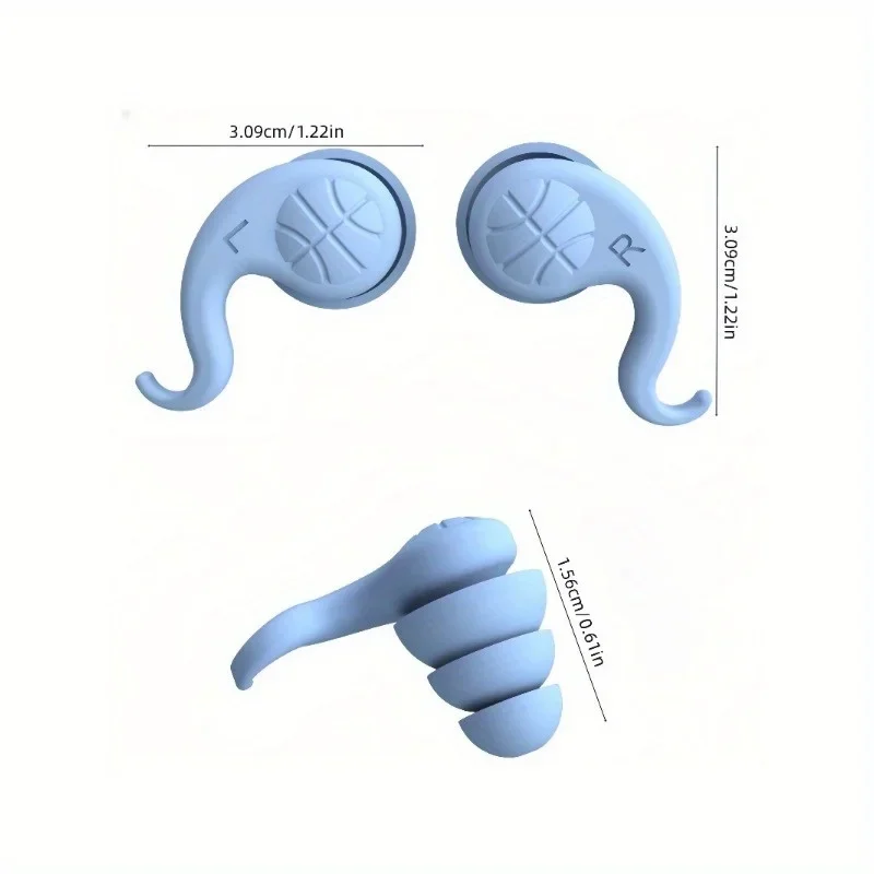 2PCS Swimming Earplugs Waterproof Reusable Silicone Ear Plugs Diving Sport Plugs For Water Surf Showering Swimming Accessories 2
