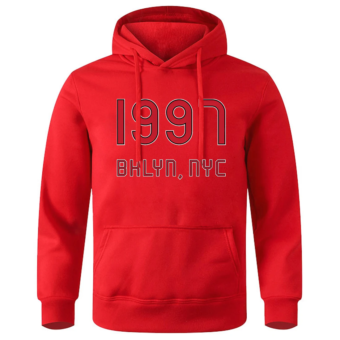 

1997 Brooklyn, New York City Printing Men Hoodies Fleece Warm New Hooded Casual Fashion Sweatshirt Loose Oversized Sports Hoodie