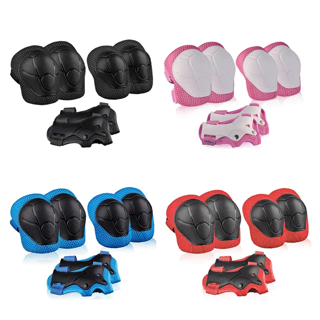 6pcs Protective Gears Set for Kids Children Knee Pad Elbow Pads Wrist Guards Child Safety Protector Kit for Cycling Bike Skating 2