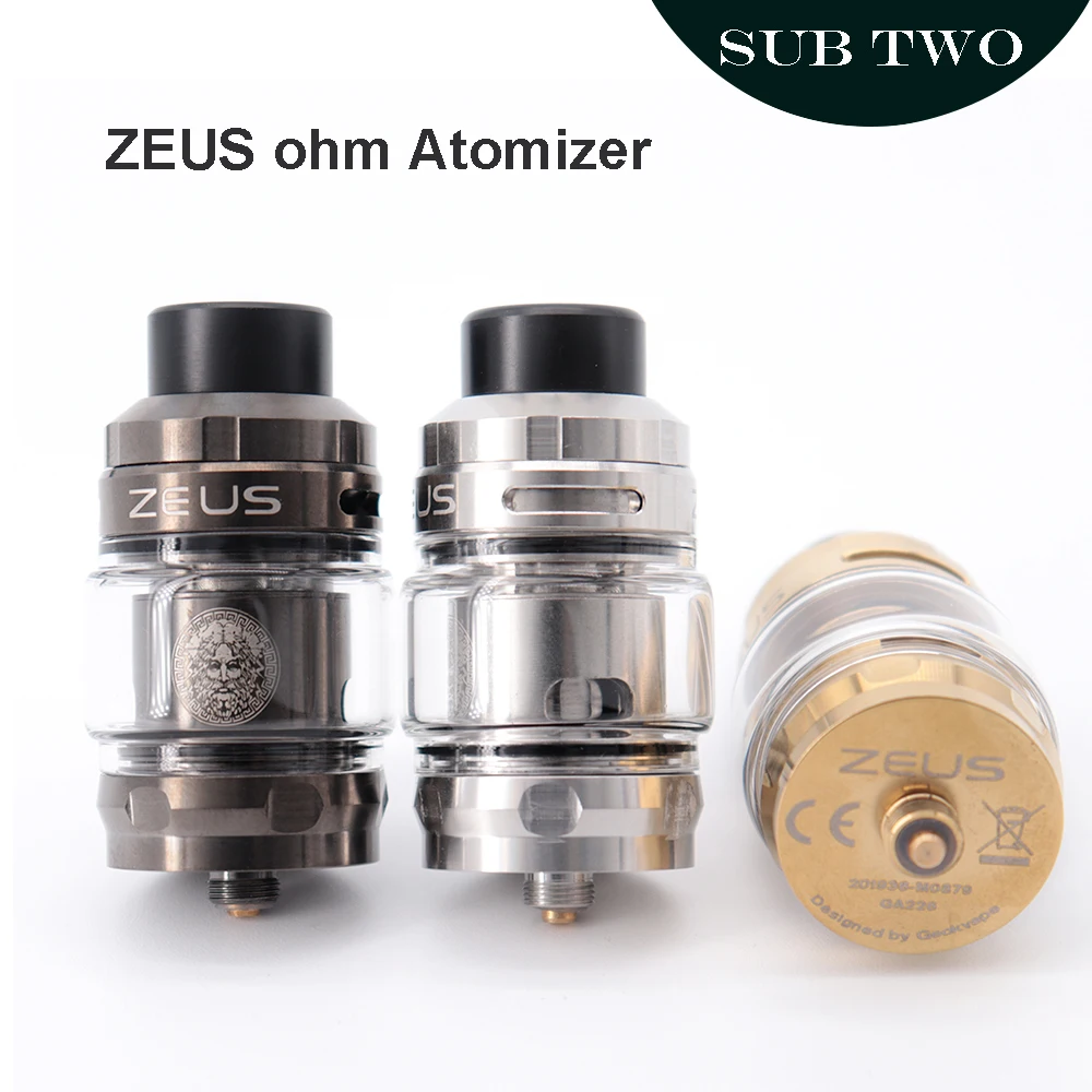 RTA Atomizer Zeus Sub Ohm RTA 3.5ml/5ml 810 Drip Tip Mesh Z1 Coil 0