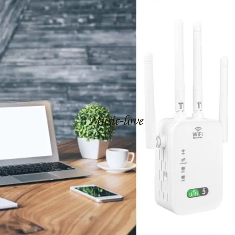 WiFi 신호 확장기 범위리피터 부스터인터넷증폭기 1200Mbps for PC 203A