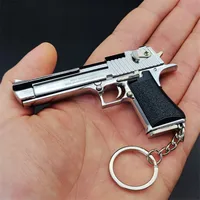 1:3 High Quality Metal Model Desert Eagle Keychain Toy Gun Miniature Alloy Pistol Collection Toy Gift Pendant 1