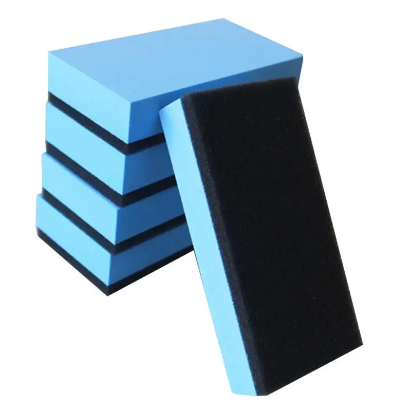 

Car Ceramic Coating Sponge Applicator Glass Nano Wax Coat Applicator Pads Sponges Automobile Blue Square Sponge Cleaning Pads