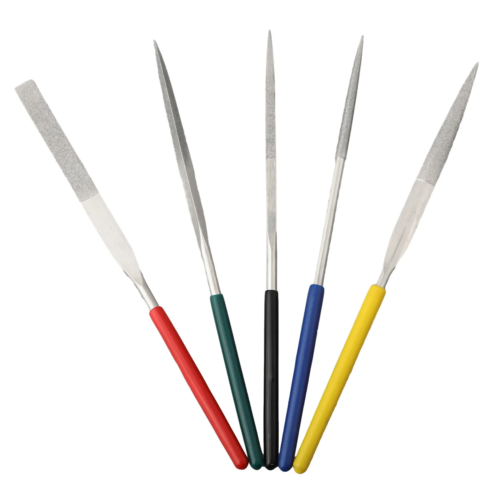 5pcs 4&times;160mm Diamond Needle Files Set Mini Hand Rasp File For Jewelry Metal Wood Ceramic Glass Stone Craft Sharping Carving