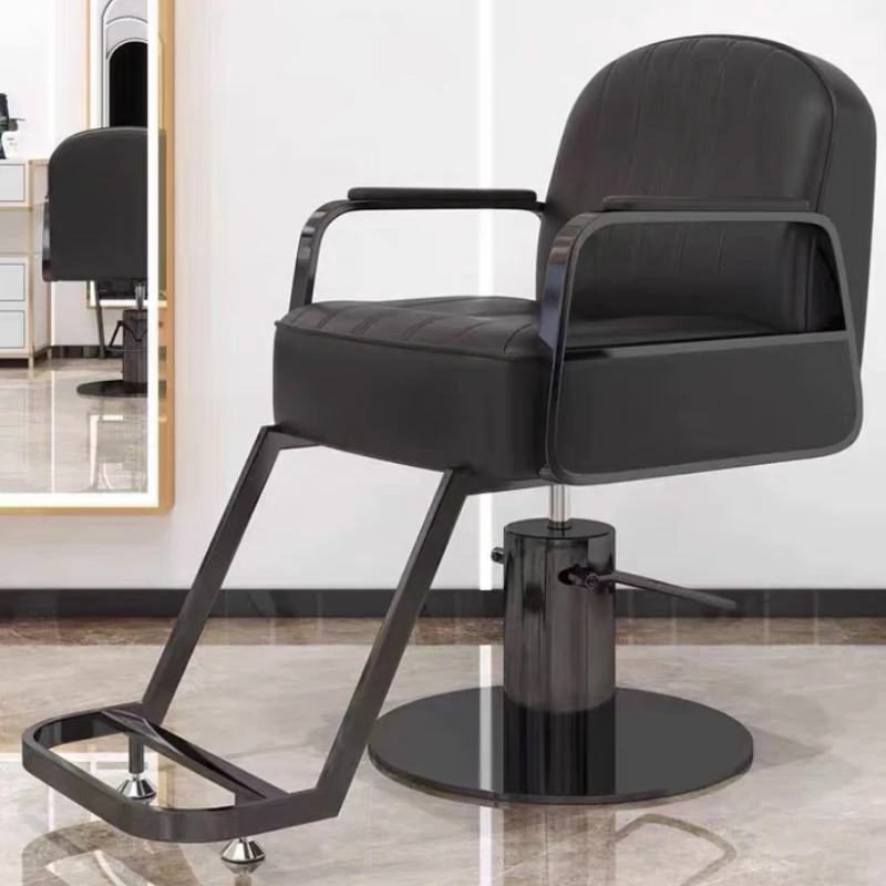 Hair Salon Light Luxury Barber Chairs Barbershop Dyeing And Pressing Specific Barber Chairs Chaise Coiffeuse Furniture QF50BC