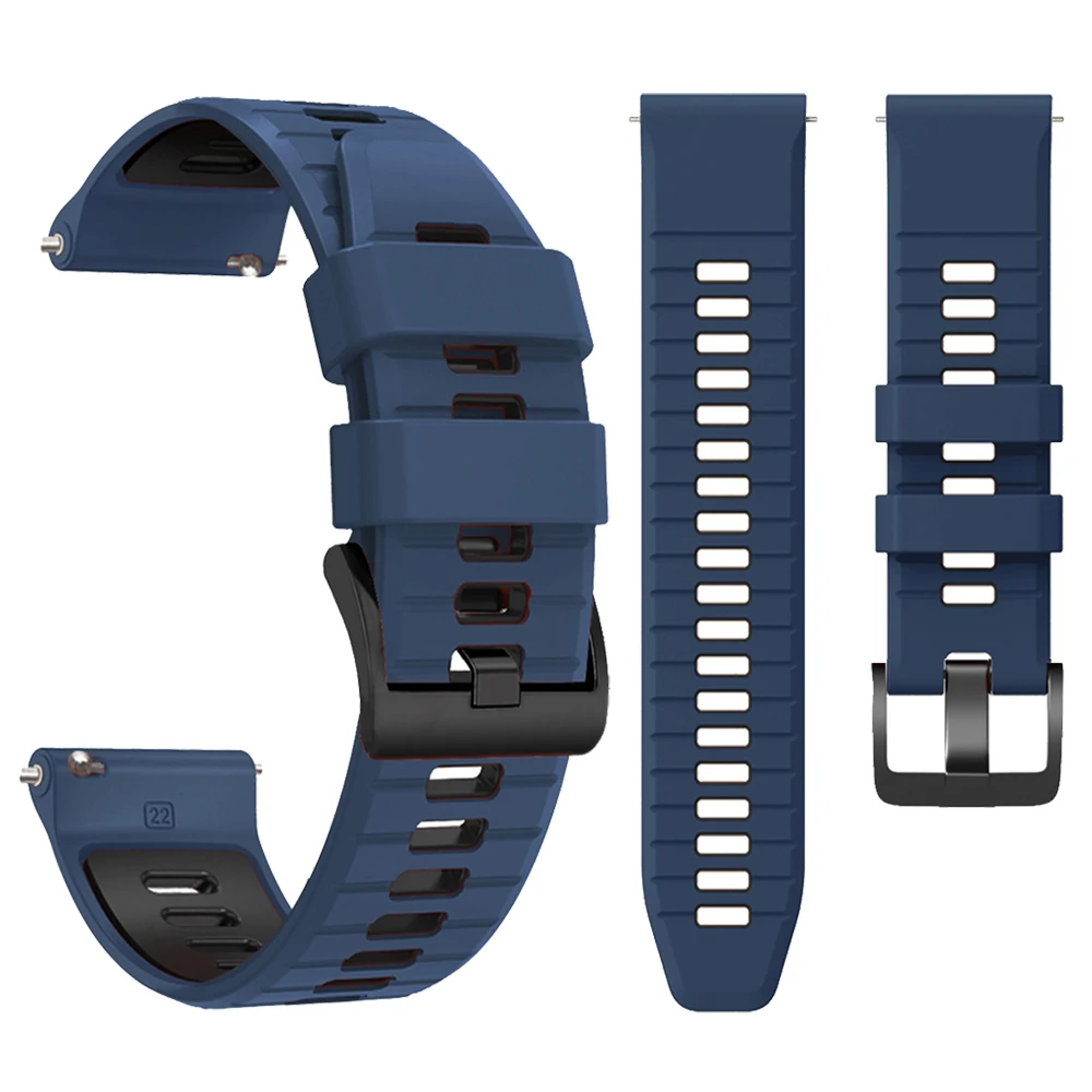 22mm Sport Watchband - Silicone Bracelet, Adjustable Strap Replacement