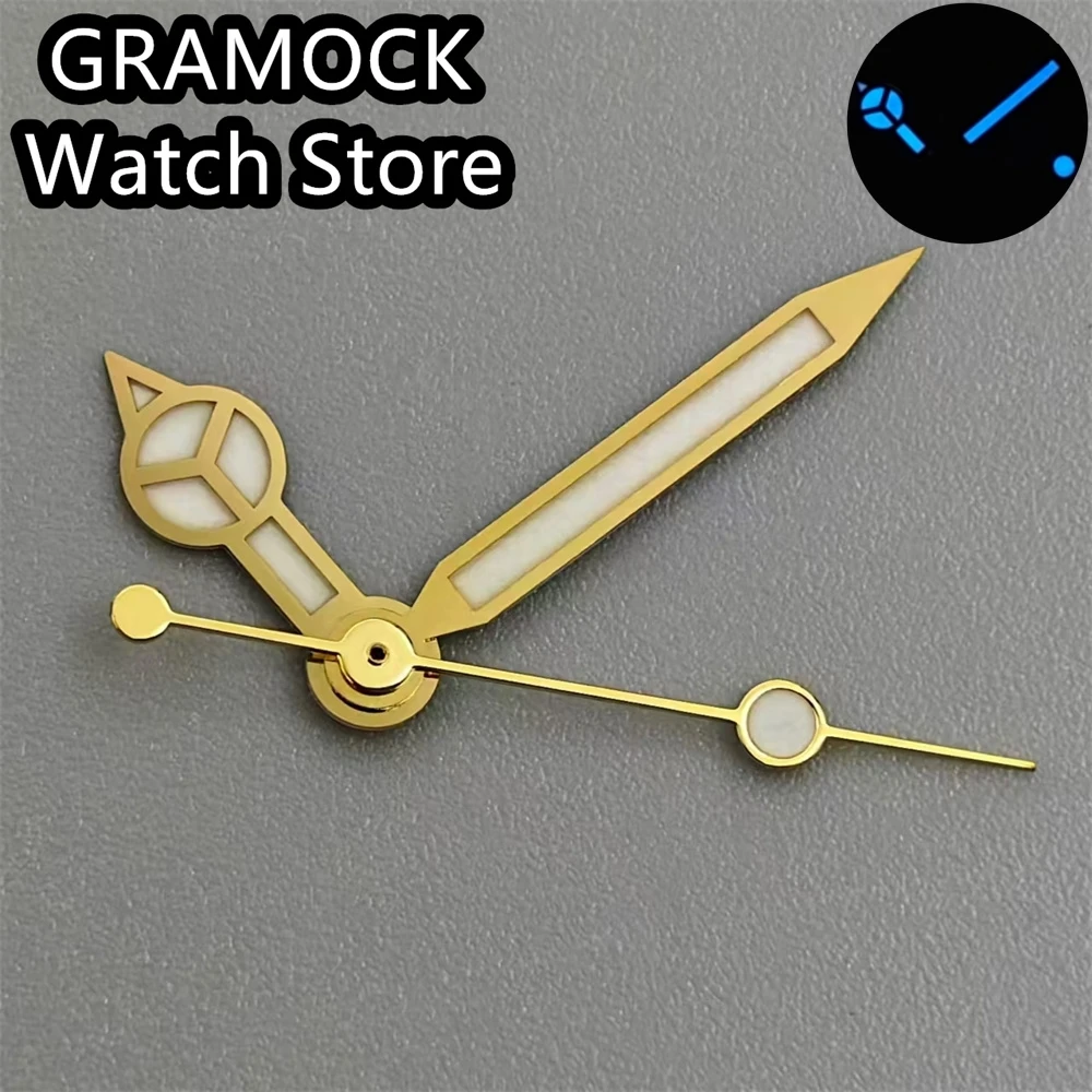 Elegant Multi-Colored Luminous Watch Hands - Silver, Gold, Rose Gold, Green, Blue