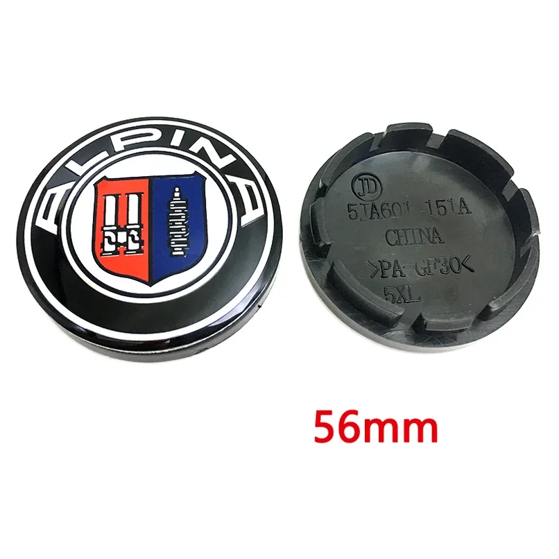 4pcs ALPINA 56mm 60mm 65mm 68mm Car Wheel Hub Center Caps Rims Dust-Proof Cover Badge Emblem For Auto Exterior Accessories wheel center caps
