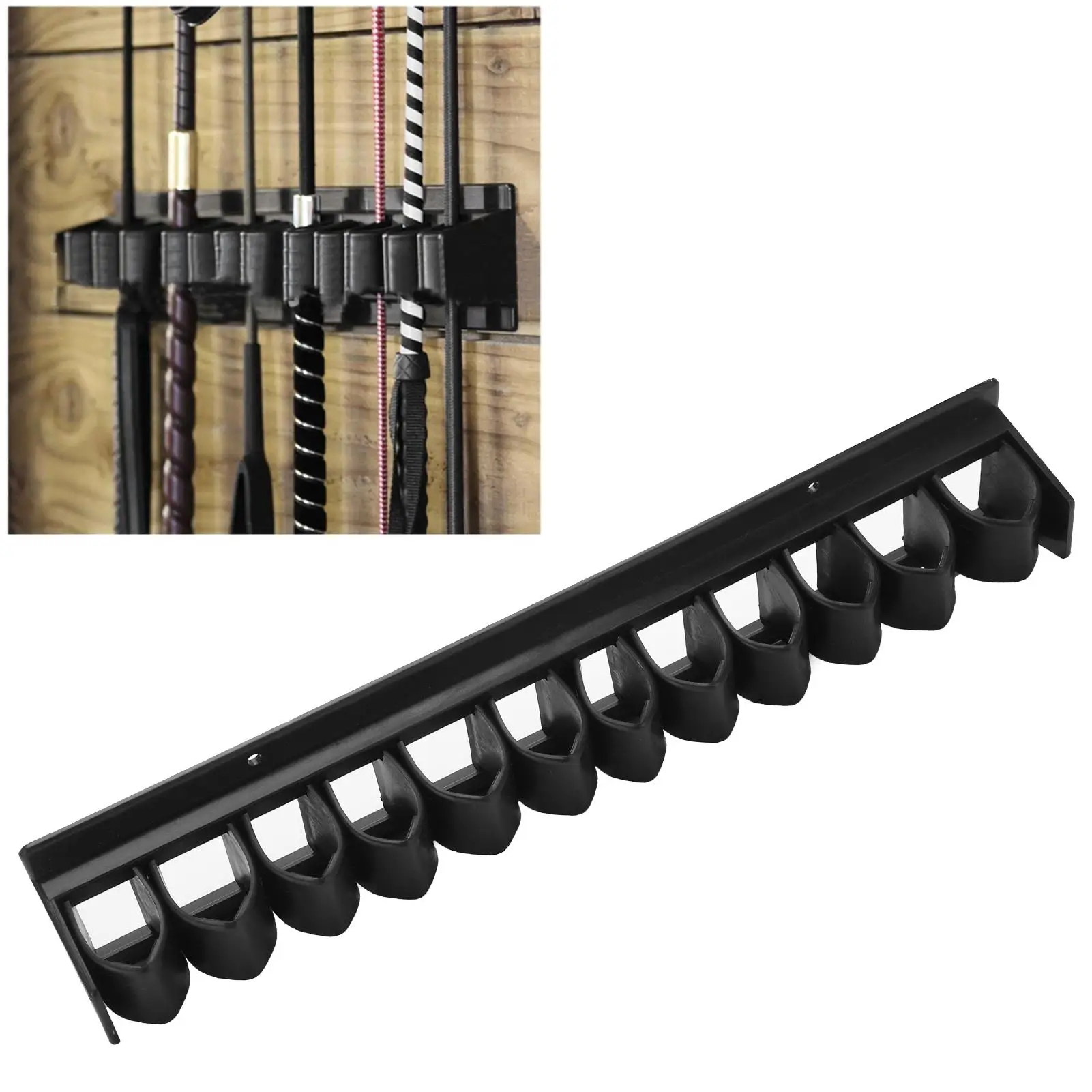 Wall Mounted Plastic Whip Rack-Horizontal Storage Hanger for Whips