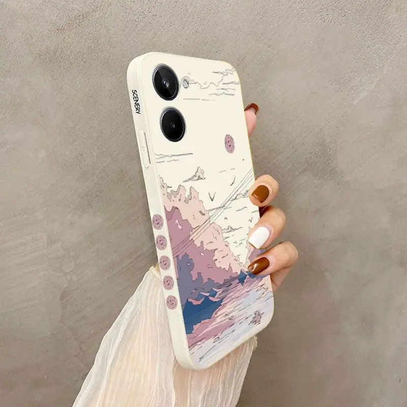 Anime Scenery Silicone Phone Case Cover