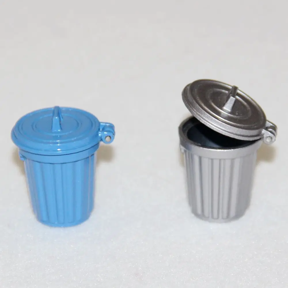 1:12 Dollhouse Miniature Mini Garbage Bin 1/12 Miniature Garbage Trash Can Dollhouse Decoration Toys for Dolls House Accessories 5pcs desktop mini wastebasket office waste can mini trash bin office table storage bin