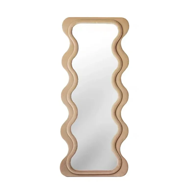 

Lrregular Big Makeup Mirror Nordic Aesthetic Living Room Korean Standing Mirror Full Length Espejo Bedroom Decor
