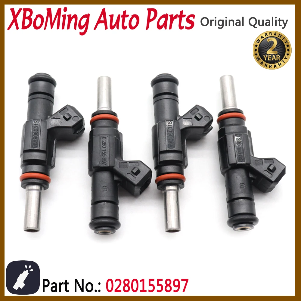 

4 шт./партия, форсунки топливных форсунок для Audi Porsche Volkswagen 0280155897 л V6 04-06 Golf л Turbo 06A906031S