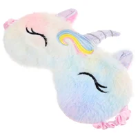 Plush Eye Mask Cover for Sleeping Comfortable Adorable Breathable Kid Practical Unicorn Shade Shadow 1