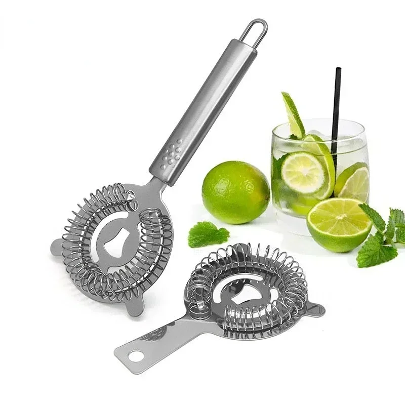 Bar Cocktail Strainer Stainless Steel Ice Filter Sprung Strainer Deluxe Mixed Drink Colander Filter Bar Accessories Cocktail Shaker Strainer