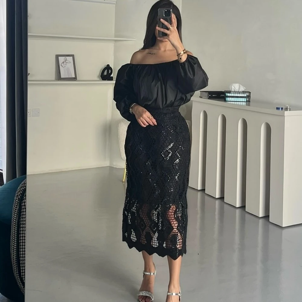 Jiayigong  Jersey Pleat Christmas A-line Off-the-shoulder Bespoke Occasion Gown Midi Dresses Saudi Arabia