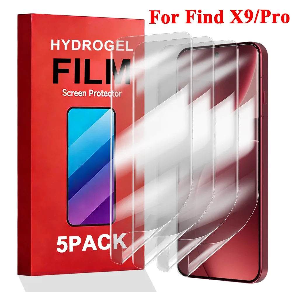 5-Pack Clear HD Anti-Scratch Full Cover Hydrogel Film Screen Protector