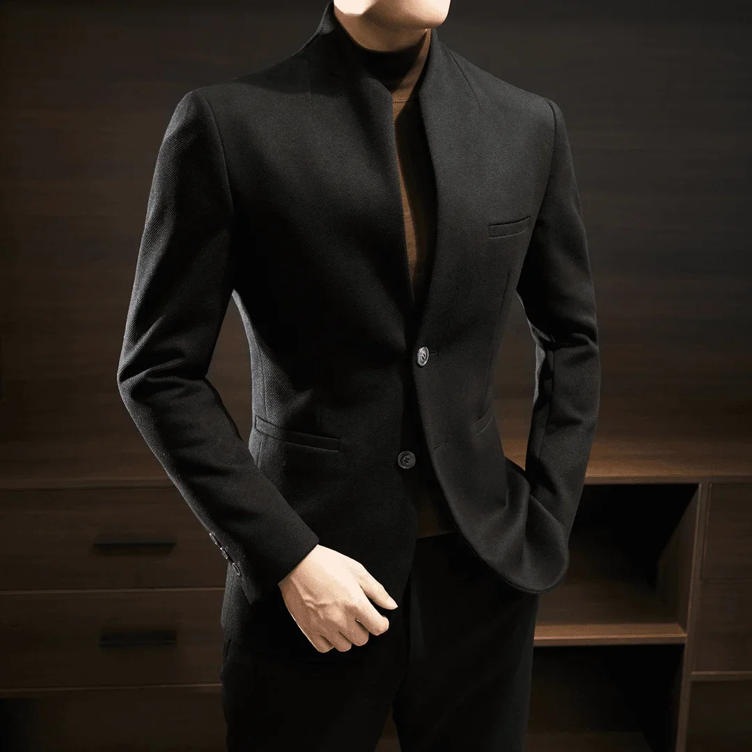 Double Breasted Male Business Blazer Casual Korean Style Clothes Coat Simple Fashion 2024 Elegant Loose Men's Suit Dress Jackets 2