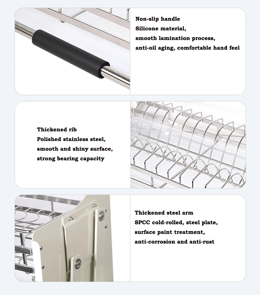 Kitchen Hanging Cabinet Lifting Pull Basket 304 Stainless Steel Dish&Bowl Racks Damping er 4-speed Adjustment Drawer Baskets