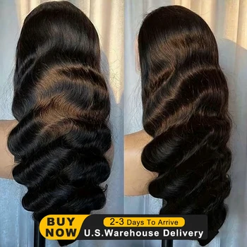 300 Density 30 40 Inch Body Wave HD Lace Frontal Human Hair Wigs 13x6 Remy Transparent Lace Front Wig Brazilian Pre Plucked 1