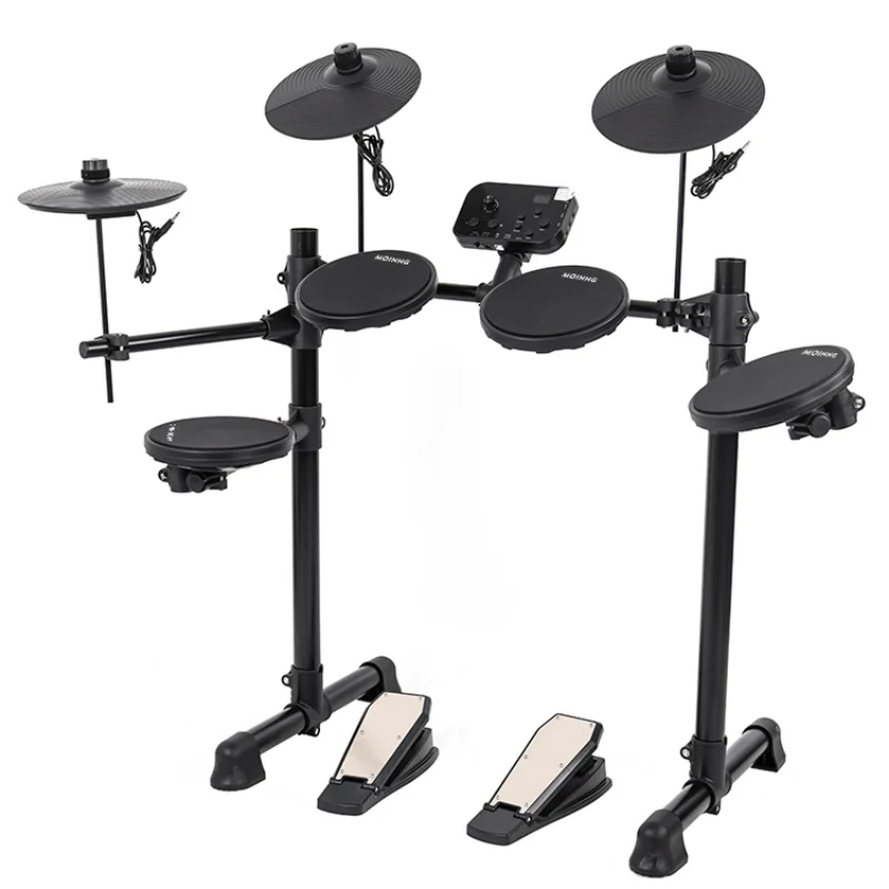 Elektronische Drumstel 5 Drums 3 Bekkens Volledige Siliconen Elektronische Drumstel 180 Tonen Percussie Muziek Usb, Midi, Hoofdtelefoon Interface