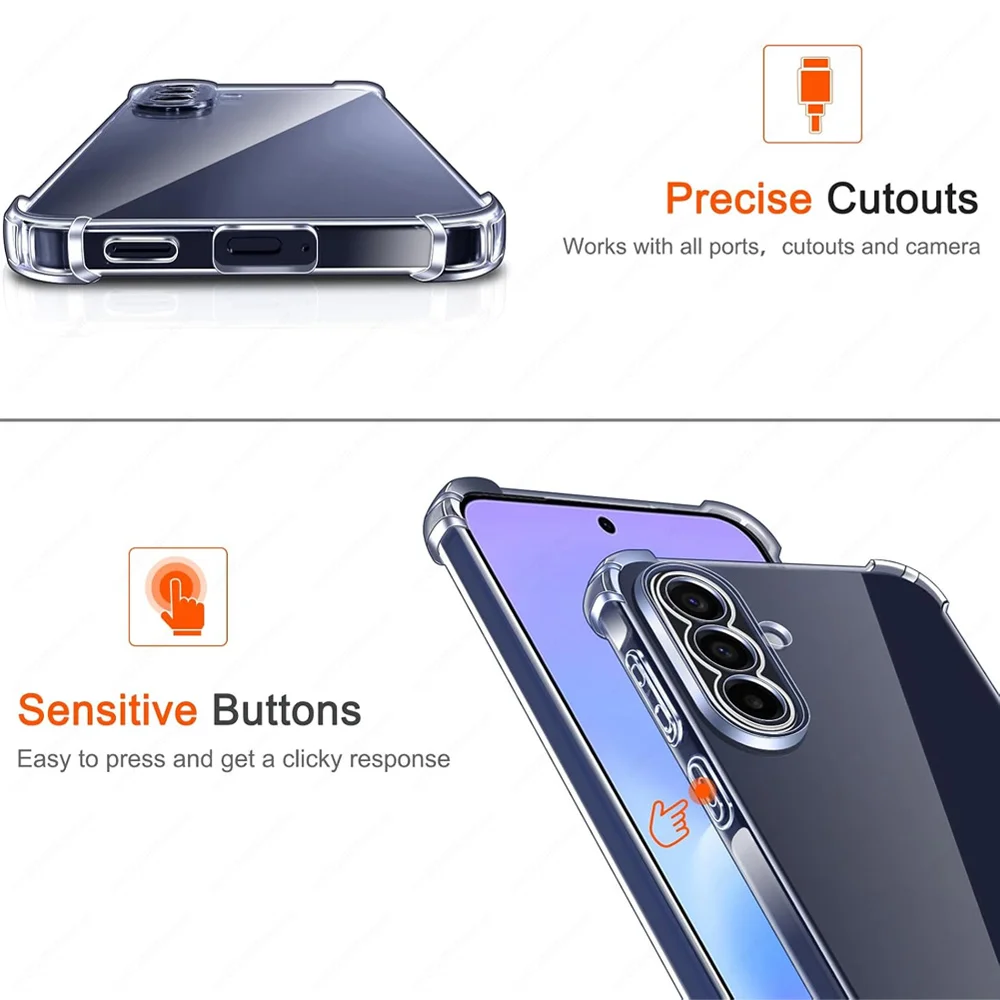 Clear Silicone Shockproof Back Cover Case - Enhanced Protection and Style
