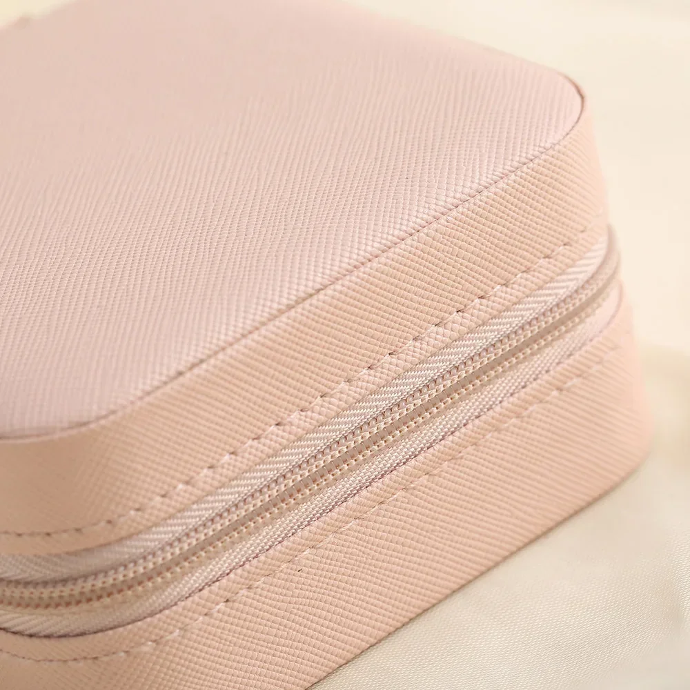 Portable Leather Jewelry Organizer and Display Case