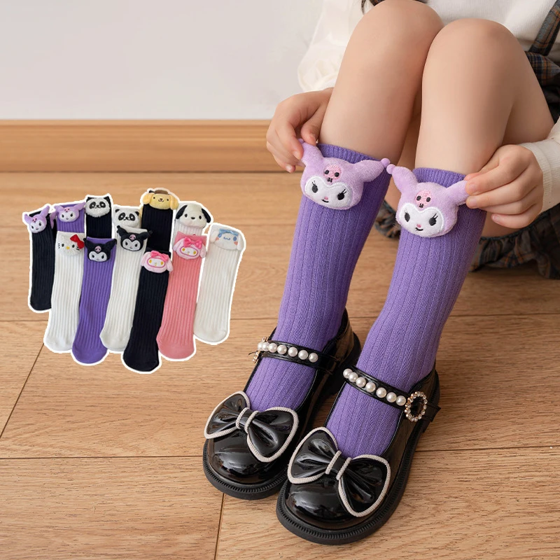 

Anime Sanrio Kuromi My Melody Cinnamoroll Socks Cartoon Kawaii Style Mid-Tube Trendy Student Socks Children's Cartoon Socks
