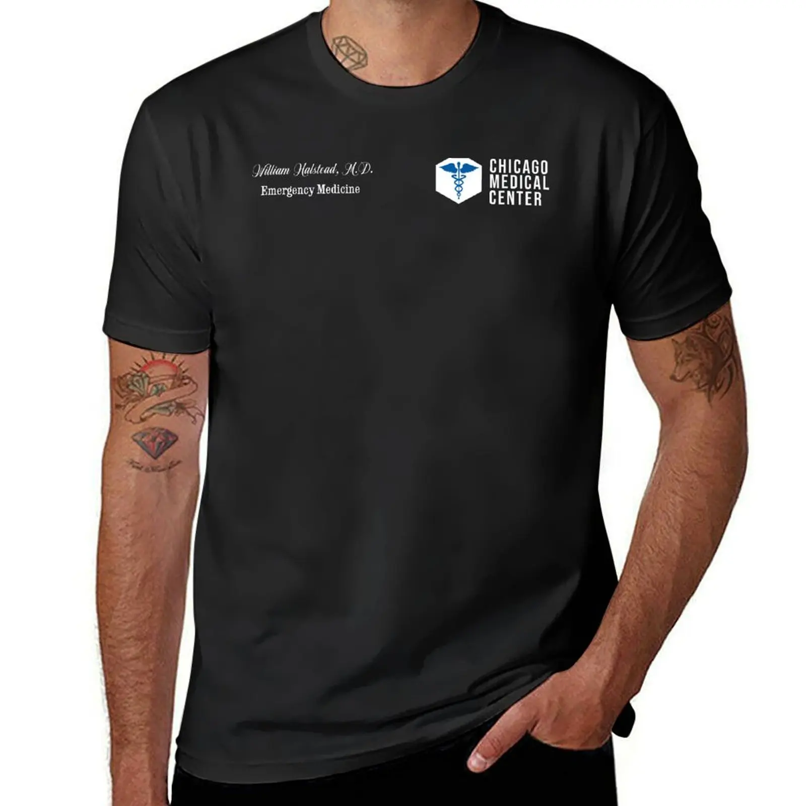 

CHICAGO MED - WILL HALSTEAD - SCRUBS - EMERGENCY MEDICINE T-Shirt graphics funnys quick drying for a boy mens funny t shirts