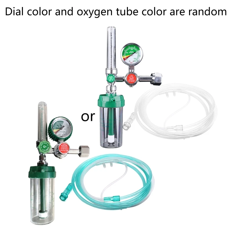 

Pressure Gas Regulator Inhaler O2 Pressure Reducer Gauge Flow Meter Buoy Type Female Thread and Tube