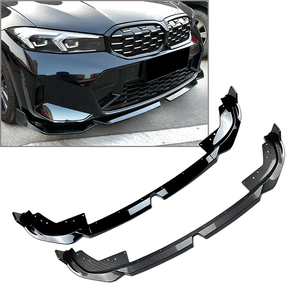 

Car Front Bumper Lower Spoiler Splitter Lip Body Kit For BMW 3 Series G20 LCI M Sport 320i 325i 2023+