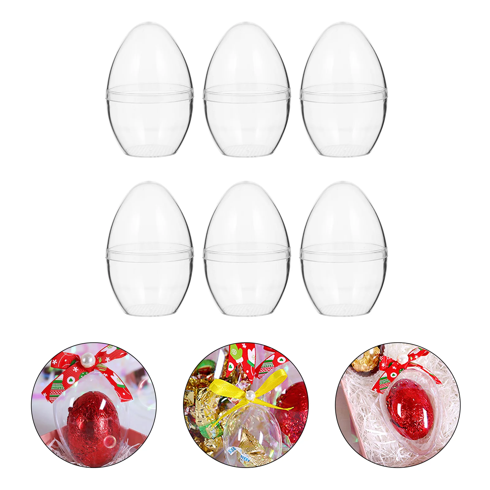 Bath Transparent Egg Balls Eggs Clear Ornament Bubble Machine Mold Easter Empty Case