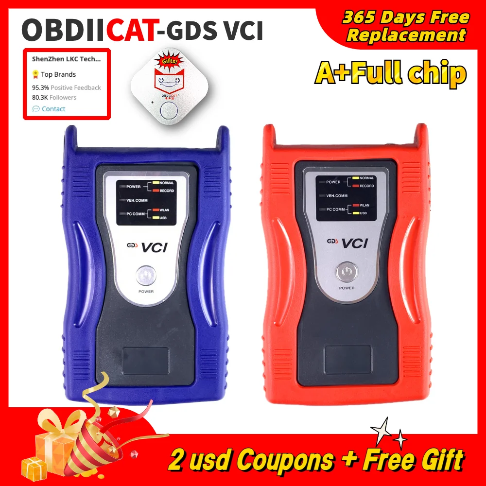 GDS VCI Автомобильный диагностический инструмент для телефонов от OBDIICAT Модернируемое оборудование Пластиковый материал Ле...