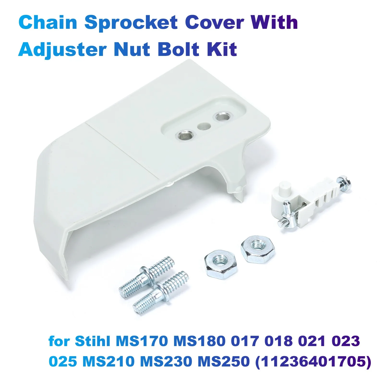 조절기 너트 볼트 키트가 있는 체인 스프로킷 커버, 스틸 MS170 MS180 01..