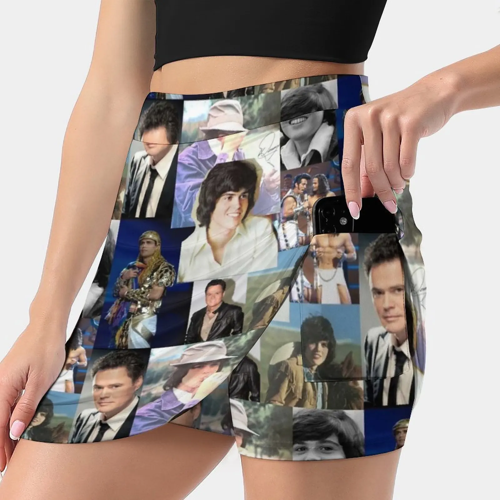 

Donny Osmond Collage Women's skirt With Pocket Vintage Skirt Printing A Line Skirts Summer Clothes Donny Osmond Collage Vintage