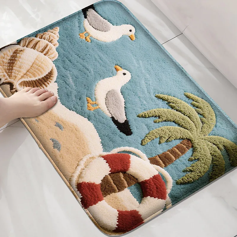 Seaside Series Modern Decorative Bathroom Anti-Slip Floor Mat