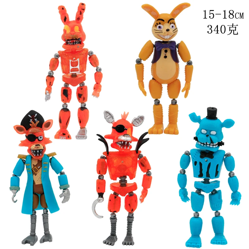 6pcs Set Halloween Freddy Nightmare Fazbear Bonnie Action Figure Five Night  Fnaf Freddy Plastic Children Toys - Action Figures - AliExpress