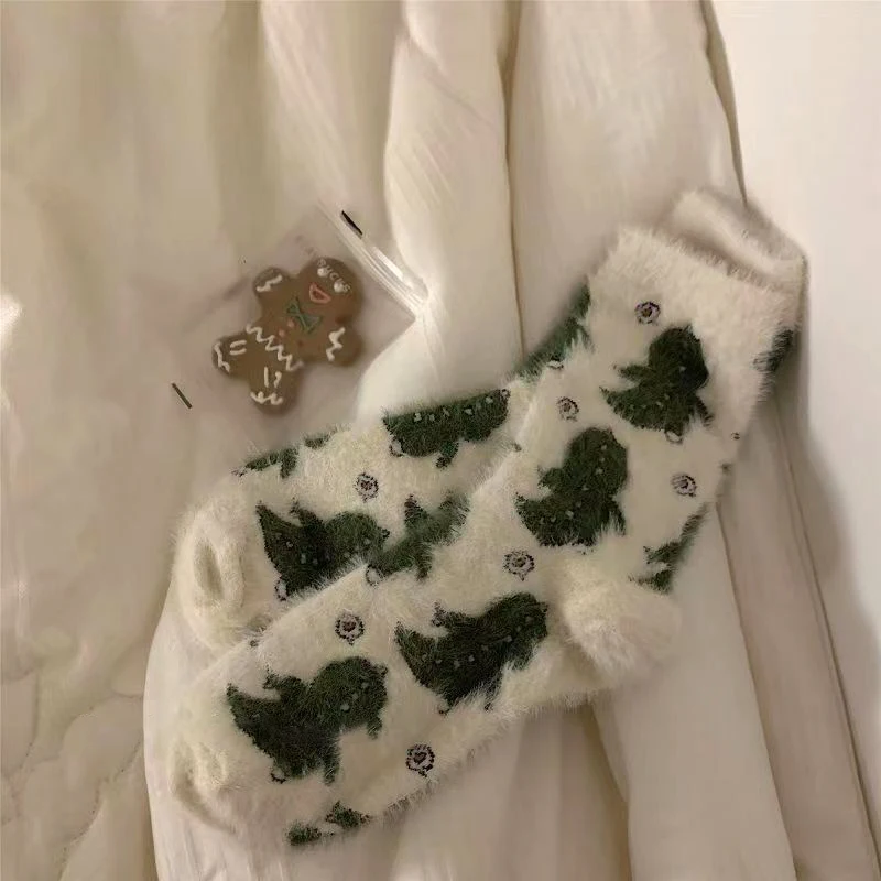 6 Paia Calzini Invernali In Peluche Morbido Per Donna, Ispessiti E Termici | Calze Dormire Con Cuori E Righe