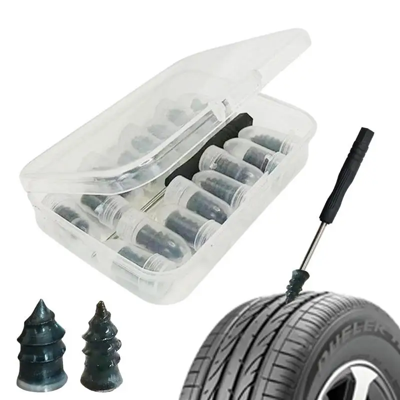 Vacuum Car Tyre Repair Rubber Nail Set Universal Tire Screw