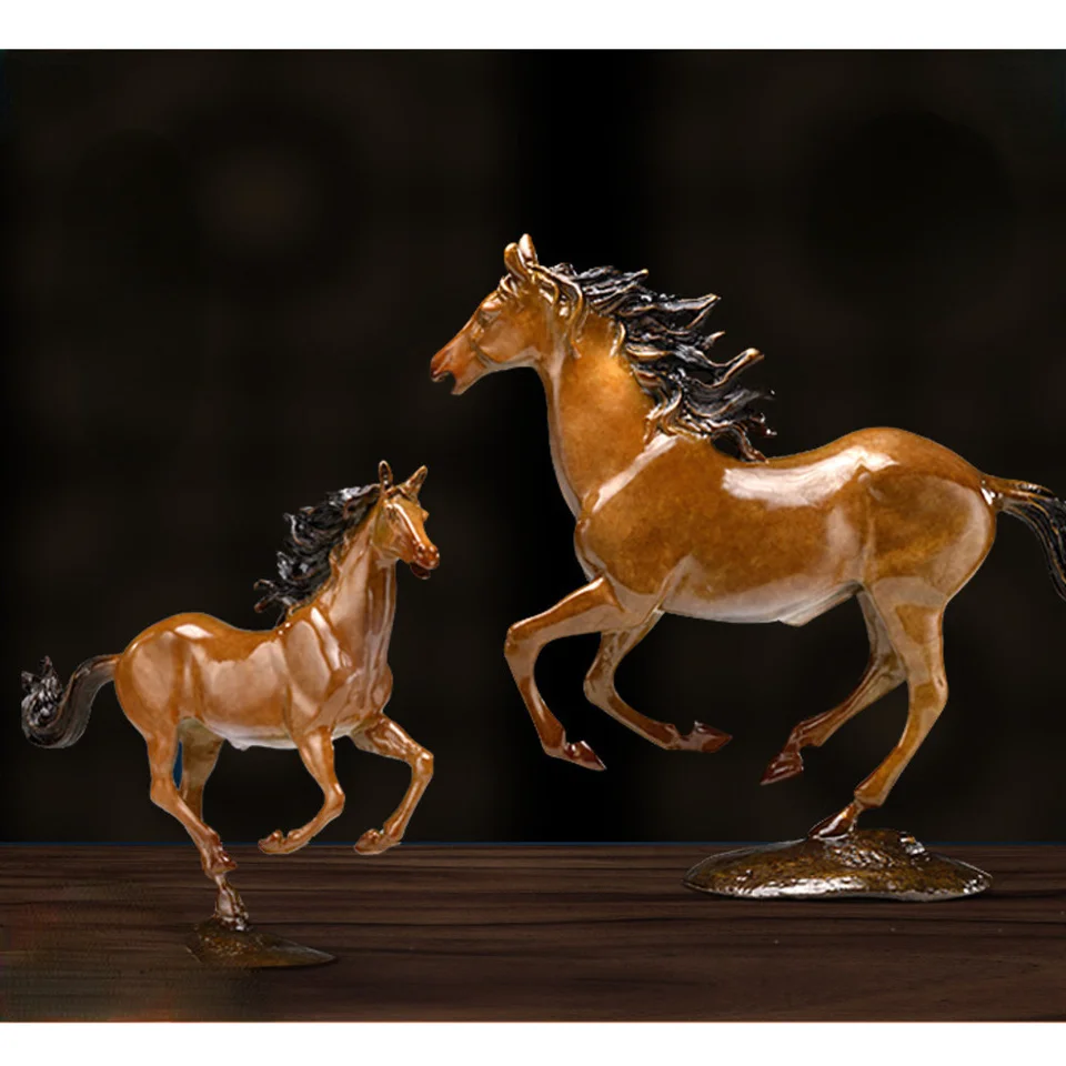 Ma chenggong銅馬の装飾品、リビングルームのデスクトップの装飾