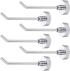 Heavy Duty Large Metal Magnetic Hanging Hook - S (Silver  6pcs)