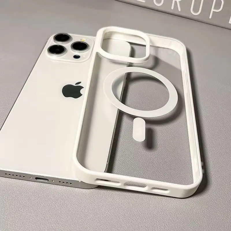 Luxury Candy Wireless Charging Phone Case with Magnetic Bumper Cover
